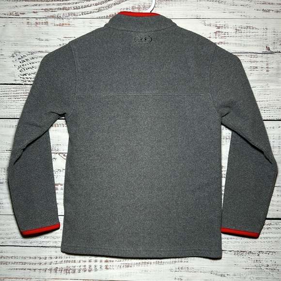 Under Armour Quarter Zip Jacket Gray and Red Size 6 - Picture 9 of 15